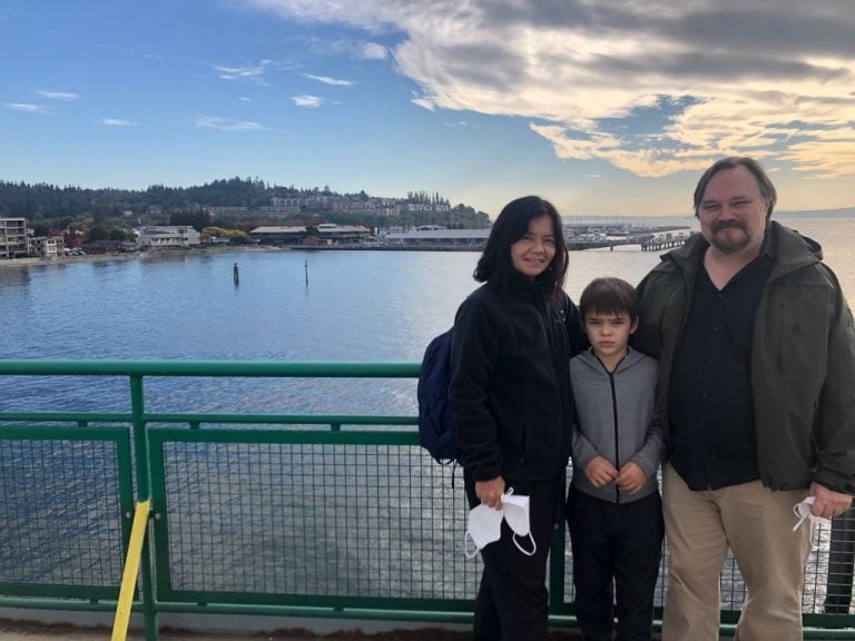 Robert Espiau with his family